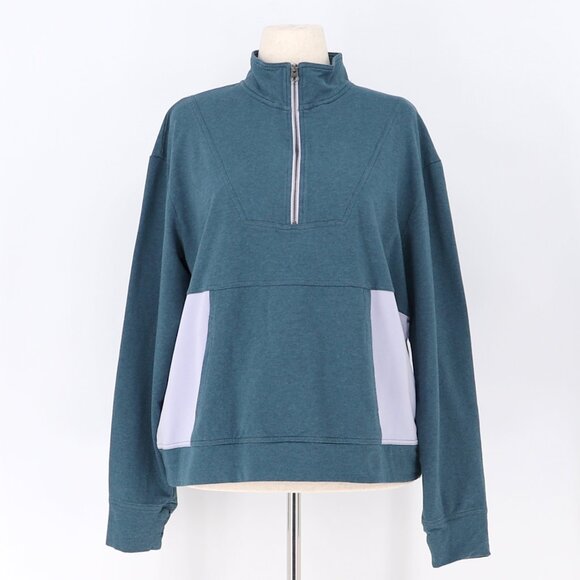 PACT Organic Cotton Quarter Zip Pullover Sweatshirt Size XL - Picture 2 of 6